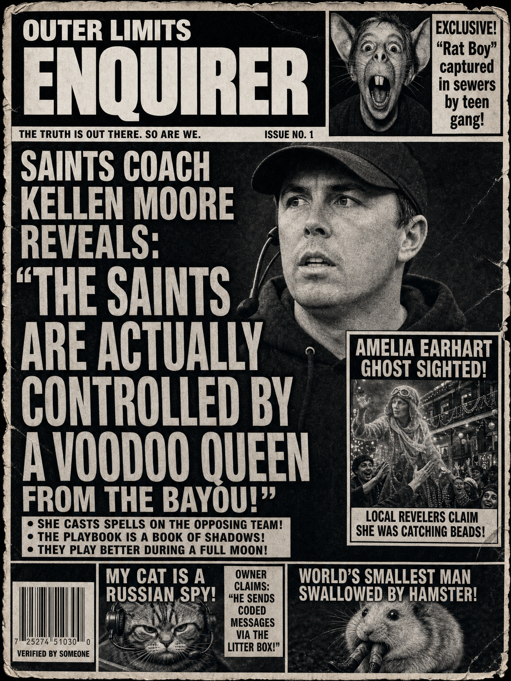 Outer Limits Enquirer — Saints edition front page